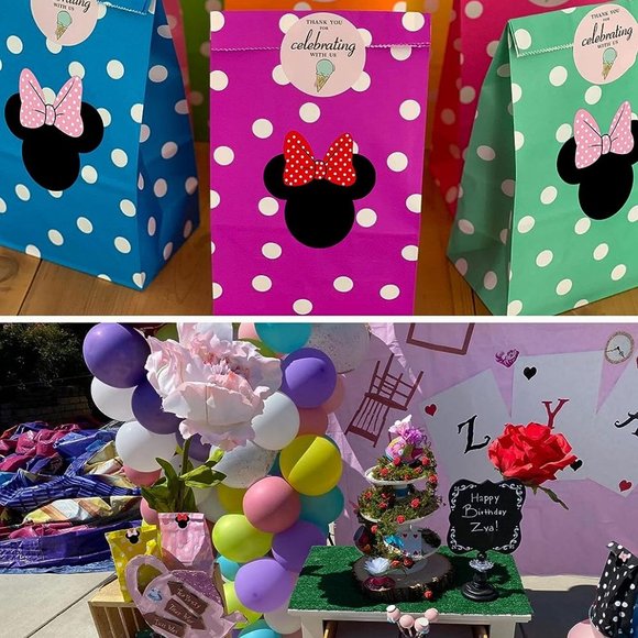 150Pcs Minnie Mouse Head Stickers Big Size 2.73 x 2.62 Inch Pink - Picture 5 of 7